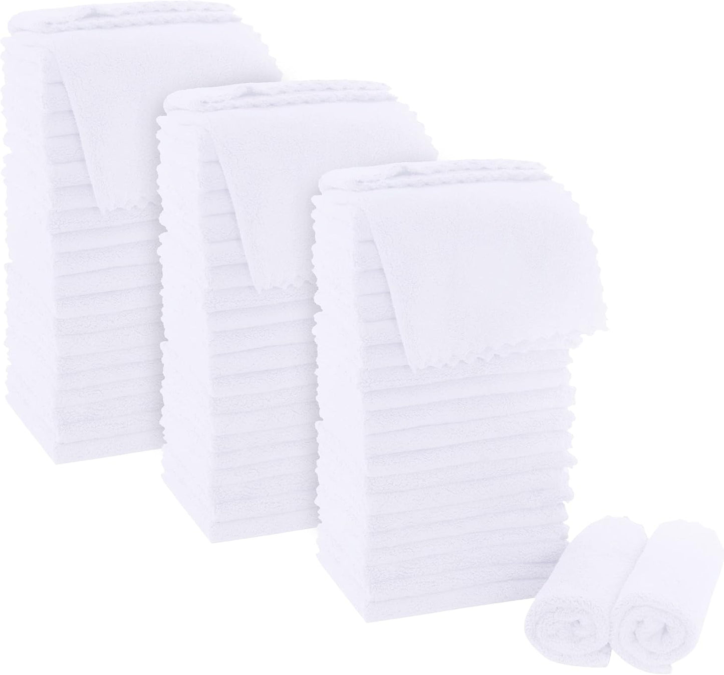 Ultra Soft Premium Washcloths Set - 12 X 12 Inches - 24 Pack - Quick Drying - Highly Absorbent Coral Velvet Bathroom Wash Clothes - Use as Bath, Spa, Facial, Fingertip Towel (Grey)