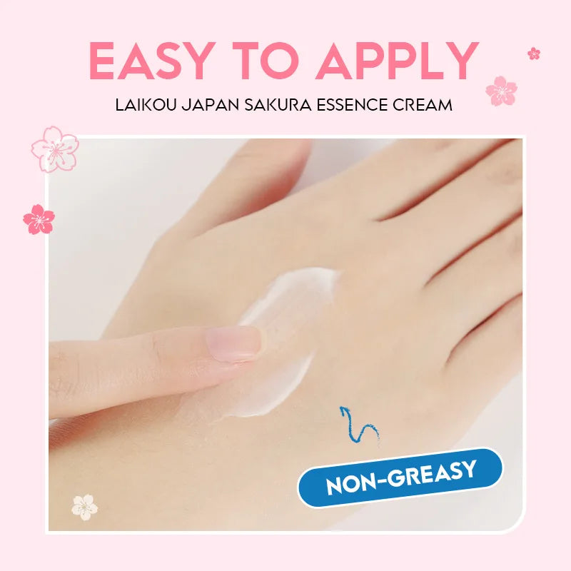 2Pcs  Japan Sakura Essence Face Cream Cherry Blossom Smoothing Facial Cream Moisturizing Hydration Korean Skin Care